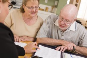 couple with tax preparer