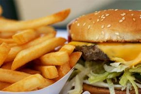 burger and fries