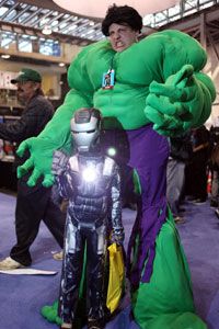 fans dressed in costumes as ComicCon