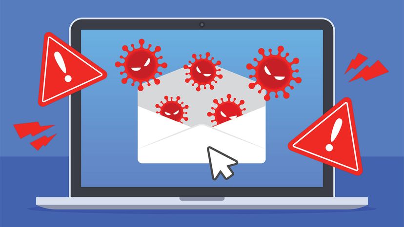 Malware and viruses  illustration