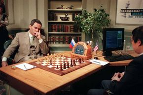 Garry Kasparov faces off in game one of a six-game rematch against Deep Blue. See more computer pictures.