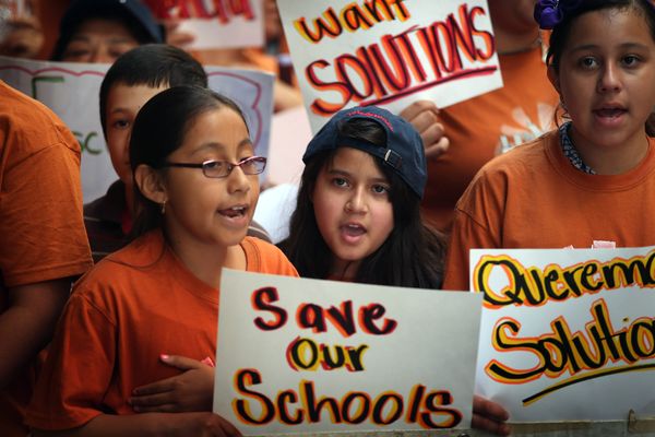 students protest in Chicago