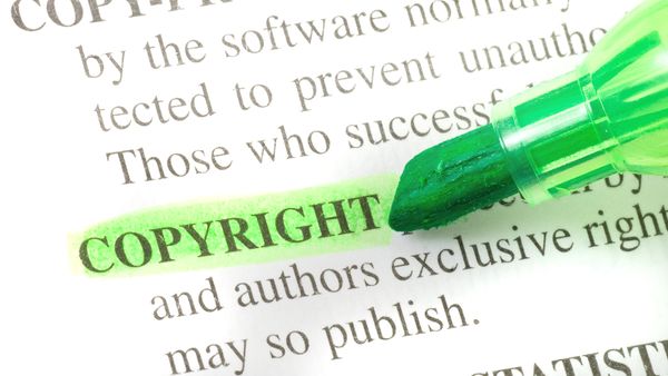 Copyright Definition Highlighted in Green