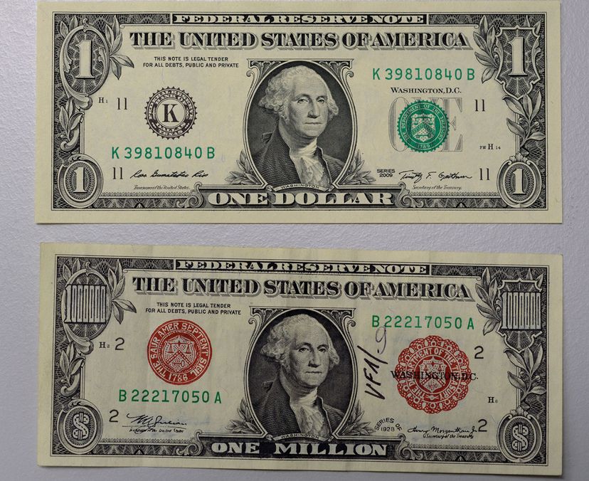 altered U.S. dollars