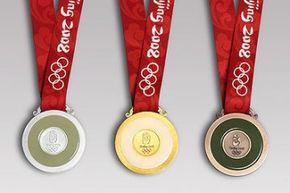 The Beijing 2008 medals. See more pictures of Olympic medals.