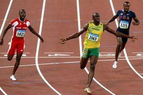 Jamaican Usain Bolt took home the gold in the 100-meter race in Beijing's 2008 games. He set a new world record -- 9.69 seconds.