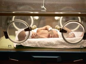Newborn babies with jaundice are treated with colored light to reduce their levels of bilirubin, the yellow bile pigment that causes the condition. Left untreated, severe jaundice can lead to brain damage.