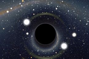 Some posit that if black holes such as the one pictured here exist, white holes that behave in the opposite manner must also exist.
