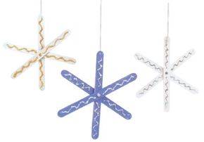 Decorate your snowflake ornaments however you like.