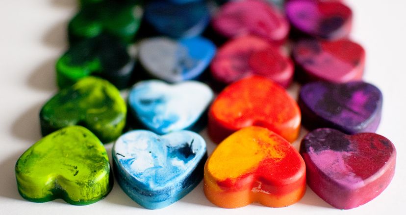 You can make your own crayons by melting down those old stubs and pouring the wax into heat-resistant molds in cool new shapes. Lisa Gutierrez/Getty Images