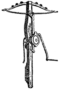 A crossbow with crannequin
