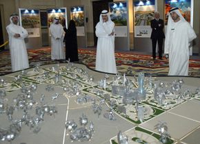 Emiraties survey a model of Dubailand. See more pictures of Dubai.