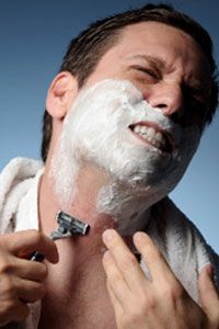 man shaving