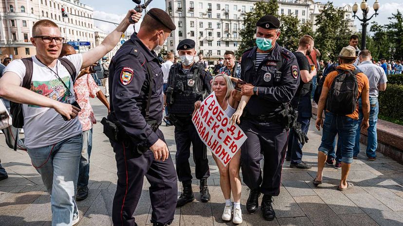 Russian protestors