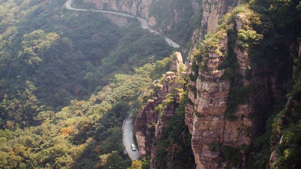 Breathtaking mountain cliff landscape.