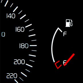 A dashboard display showing "empty"