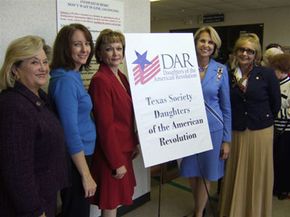 Texas Society DAR members at a naturalization ceremony. DAR offers assistance to new U.S. citizens through education and encouragement.