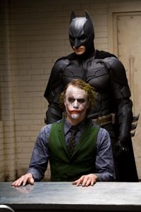 Christian Bale as &quot;Batman&quot; and Heath Ledger as &quot;The Joker&quot;. See more Batman pictures.