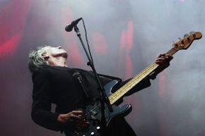 Roger Waters, formerly of Pink Floyd, performs on stage at the Sydney leg of his 'Dark Side Of The Moon Tour.'