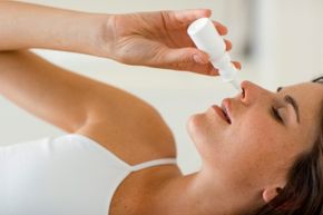 A decongestant nasal spray can provide fast allergy relief.