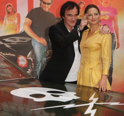 Quentin Tarantino and Zoe Bell.