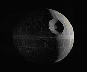 The Death Star is the size of a small moon. See more Star Wars pictures.