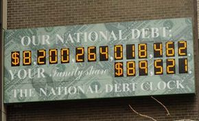 The National Debt Clock at 1133 Avenue of the Americas and 44th Street, March 26, 2006, in Manhattan.