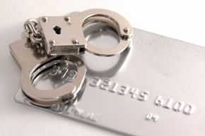 Credit card and handcuffs