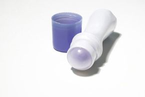 Roll-on deodorant stick.