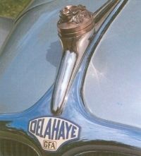 The frog hood ornament was a common Delahaye accessory.