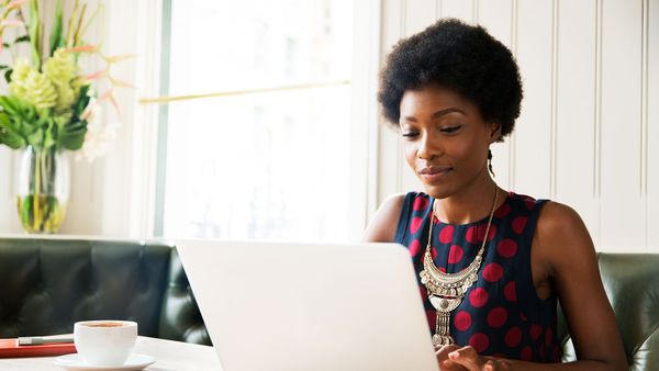 woman at computer