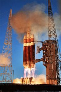 德尔塔四号火箭升空。＂width=