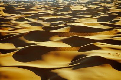 The sand dune stretches across the outdoor nature.