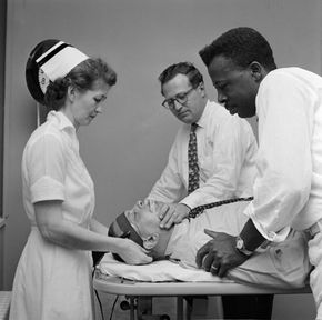 Electroconvulsive therapy is often misunderstood. This patient was treated at Hillside Mental Hospital circa 1955.