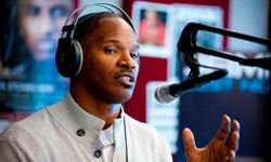 Actor/singer Jamie Foxx visits a Philadelphia radio station owned by Clear Channel in Dec. 2010. Thanks to deregulation, Clear Channel owns more than 850 radio stations in 150 U.S. markets. See corporation pictures.