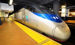 The high-speed Amtrak Acela train at a station in Philadelphia. Despite this innovation, Amtrak doesn't reach many rural areas.