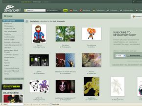 deviantART home page