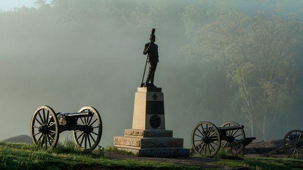 Famous battlefield monument of war history.