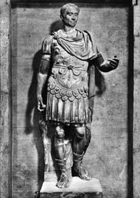 A statue of Roman dictator Julius Caesar