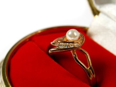 pearl and diamond engagement ring