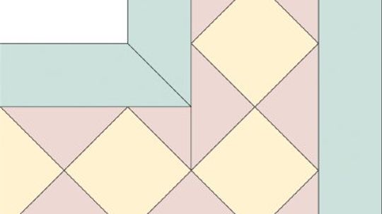 Diamond Star Squares Quilt Border Pattern
