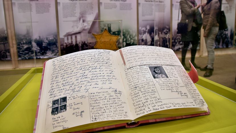 The Diary of Anne Frank on display at the Netherlands Pavilion