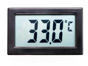 The digital thermometer pan tells you the exact heat of the pan's surface.