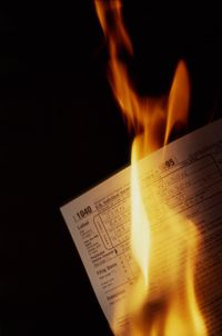 burning tax forms