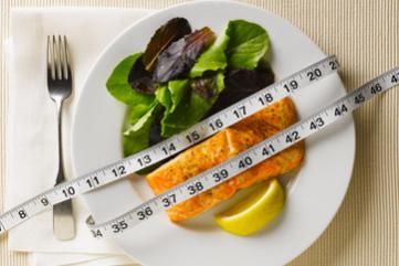 plate of food wrapped in measuring tape