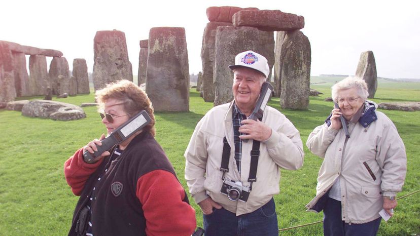 American tourists, Stonehenge