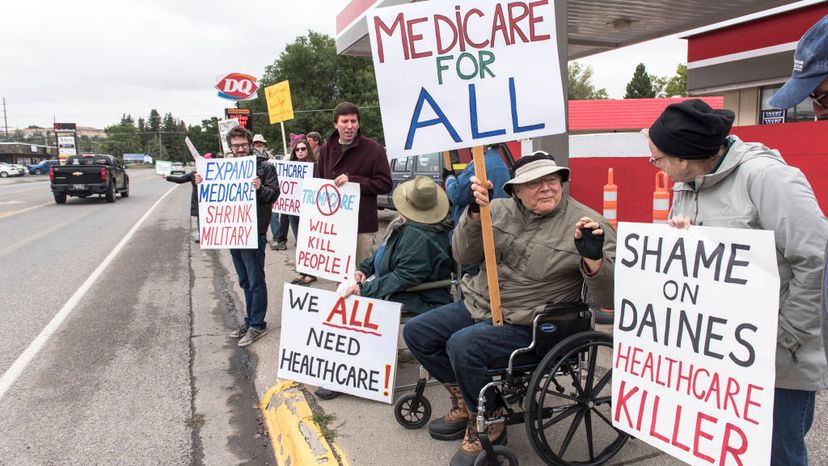 protesters, health care