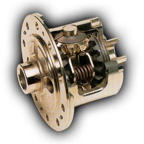 The clutch-type limited slip differential adds a spring pack and a set of clutches to the open differential.