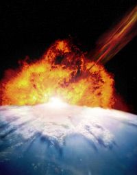 One compelling theory about the extinction of the dinosaurs is a massive asteroid impact.