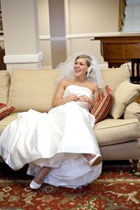 Image Gallery: Wedding Gowns The author in her showstopping steal of a gown. See pictures of wedding gowns.
